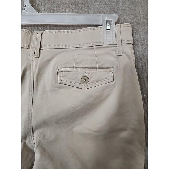 Lee Sinfully Soft Khaki Chino Pants Womens 14 Beige Straight Leg Stretch - Picture 4 of 5